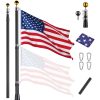 30 ft Al Flag Pole w/ US Flag and Ball - Image 2