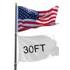 30 ft Al Flag Pole w/ US Flag and Ball - Image 3