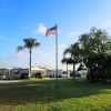 30 ft Al Flag Pole w/ US Flag and Ball - Image 9