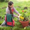 Foldable Garden Kneeler Seat with Kneeling Soft Cushion Pad Tools Pouch Portable Gardener - Image 14
