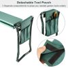 Foldable Garden Kneeler Seat with Kneeling Soft Cushion Pad Tools Pouch Portable Gardener - Image 5