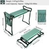 Foldable Garden Kneeler Seat with Kneeling Soft Cushion Pad Tools Pouch Portable Gardener - Image 8