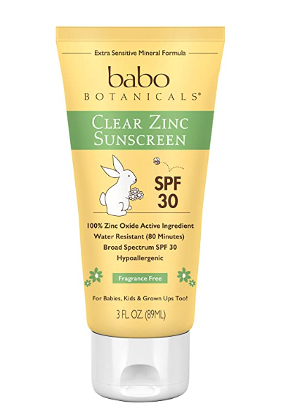 Babo Botanicals – Sunscreen – Clear Zinc – SPF 30 – 3 fl oz