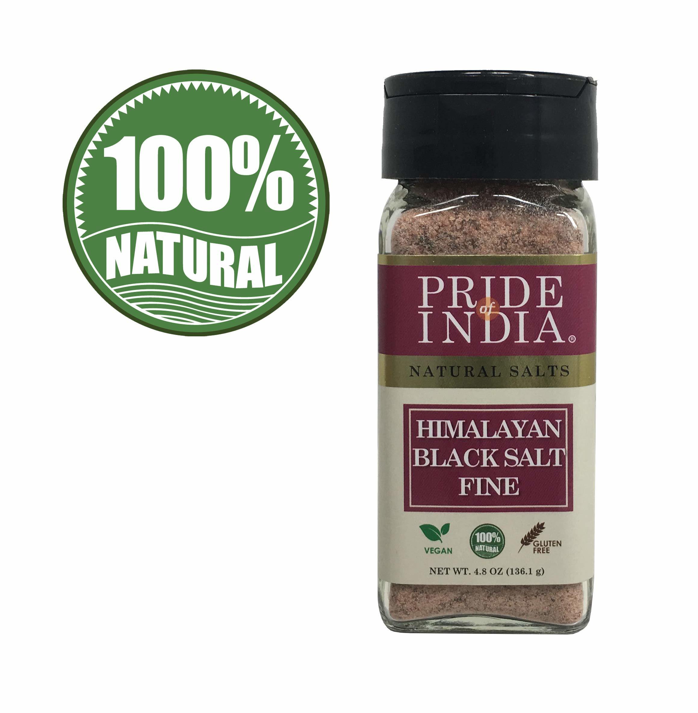Pride Of India - Himalayan Black Rock Salt - Fine Grind, (4.8 oz) - Kala Namak, Contains 84+ Minerals, Perfect for Cooking, Tofu Scramble - Image 2