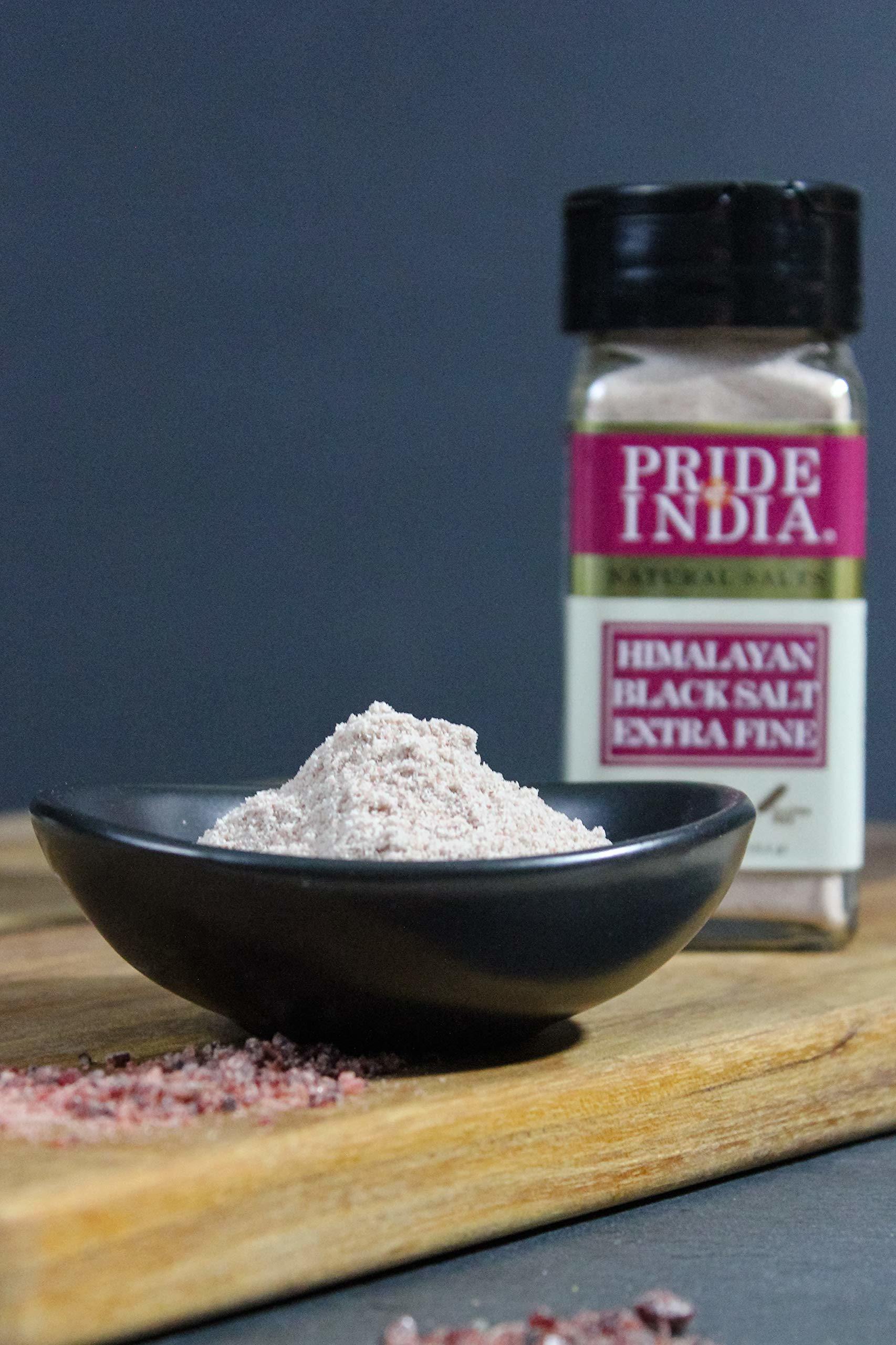 Pride Of India - Himalayan Black Rock Salt - Fine Grind, (4.8 oz) - Kala Namak, Contains 84+ Minerals, Perfect for Cooking, Tofu Scramble - Image 3