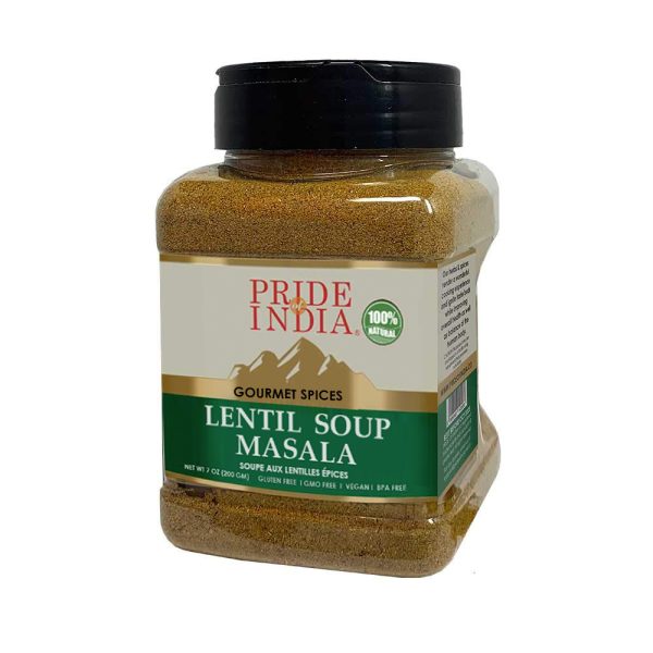 Pride of India - Lentil Soup Masala – Authentic Indian Taste – Spice Blend for Lentil Soups and Stews – Flavorful Mix – Easy to Use – 8 oz. Medium Dual Sifter Bottle- Ideal for Vegans & Vegetarians - Image 2