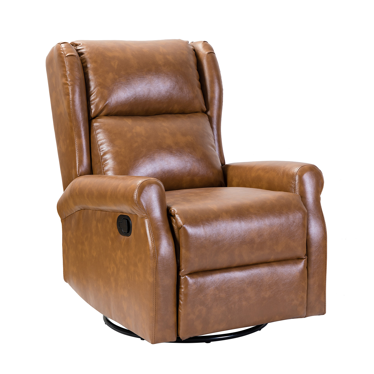 Vegan Leather Manual Swivel Recliner - Image 2