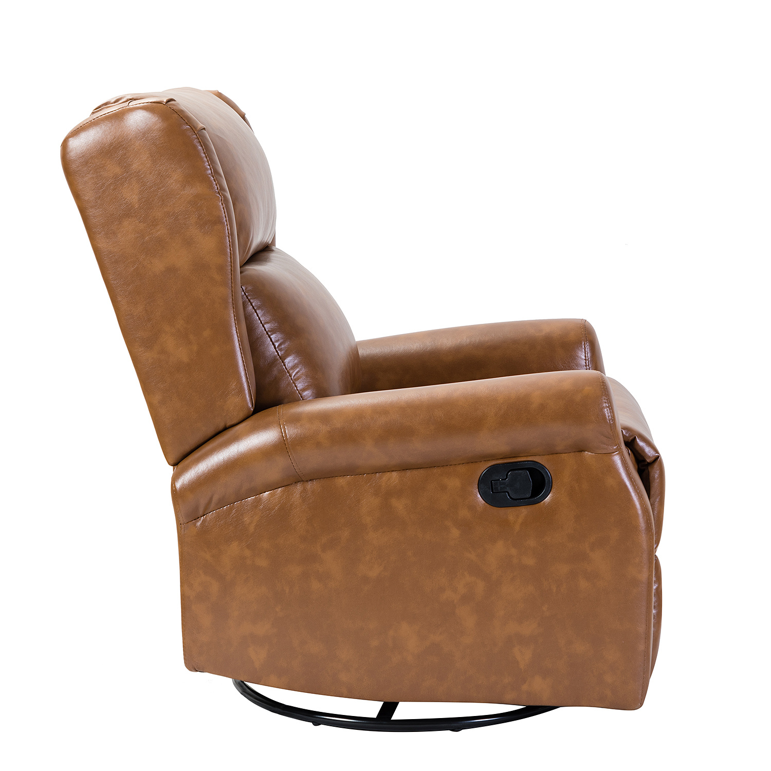 Vegan Leather Manual Swivel Recliner - Image 3