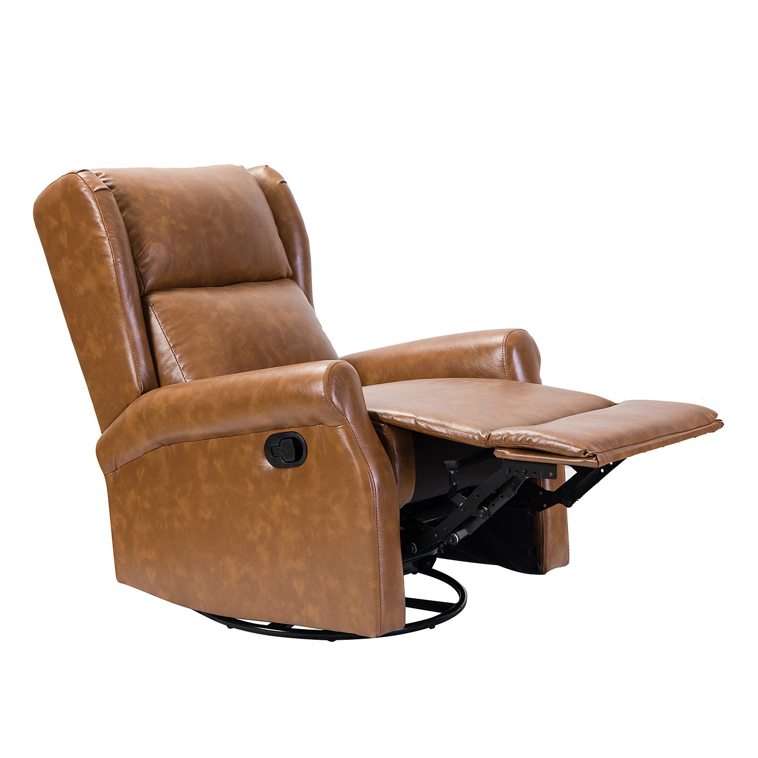 Vegan Leather Manual Swivel Recliner - Image 4