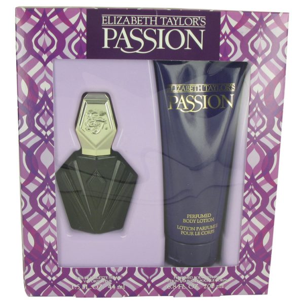 Passion by Elizabeth Taylor Gift Set - 1.5 oz Eau De Toilette Spray + 6.8 oz Body Lotion