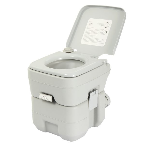 5.3 Gallon 20L Flush Outdoor Indoor Travel Camping Portable Toilet for Car