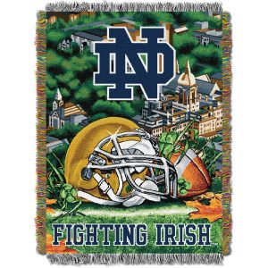 Notre Dame OFFICIAL Collegiate "Home Field Advantage" Woven Tapestry Throw