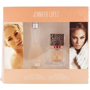 JENNIFER LOPEZ VARIETY by Jennifer Lopez 2 PIECE MINI VARIETY WITH GLOW EDT & JLOVE EDP AND ALL BOTH ARE 1 OZ