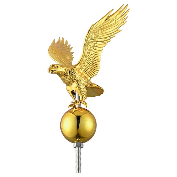 Flagpole 14" Eagle Topper Gold Finial Ornament for 20/25/30Ft Telescopic Pole Yard Outdoor - Image 2