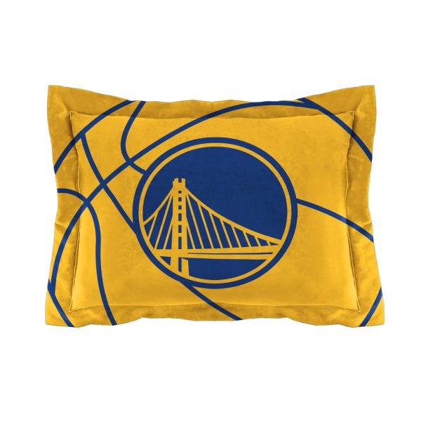 Warriors OFFICIAL NBA "Reverse Slam" Twin Comforter & Sham Set; 64" x 86" - Image 3
